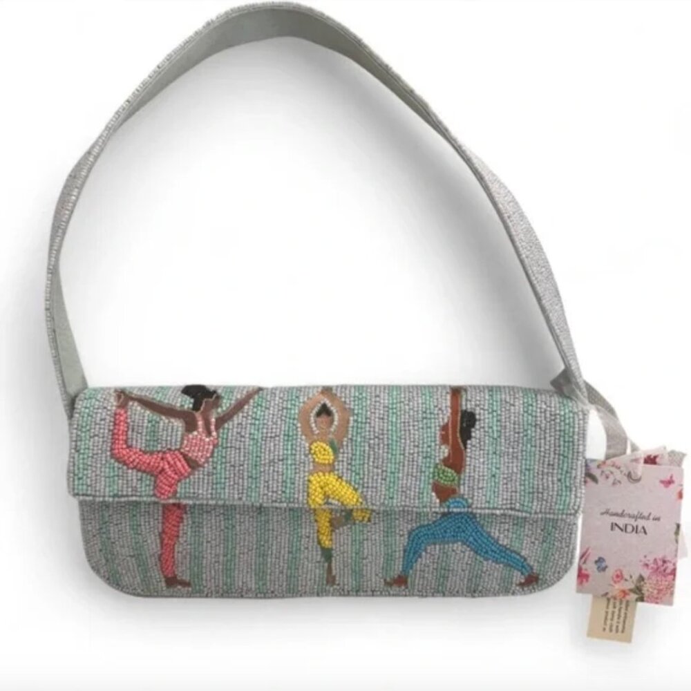Handcrafted In India Beaded Bag Yoga Namaste Tik Tok Viral NWT NEW RELEASE